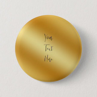 Chapa Redonda De 5 Cm Oro sólido personalizado Añade tu texto aquí