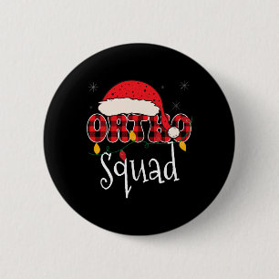 Chapa Redonda De 5 Cm Ortho Squad Plaid Fun Navidades Ortopedia Crew X
