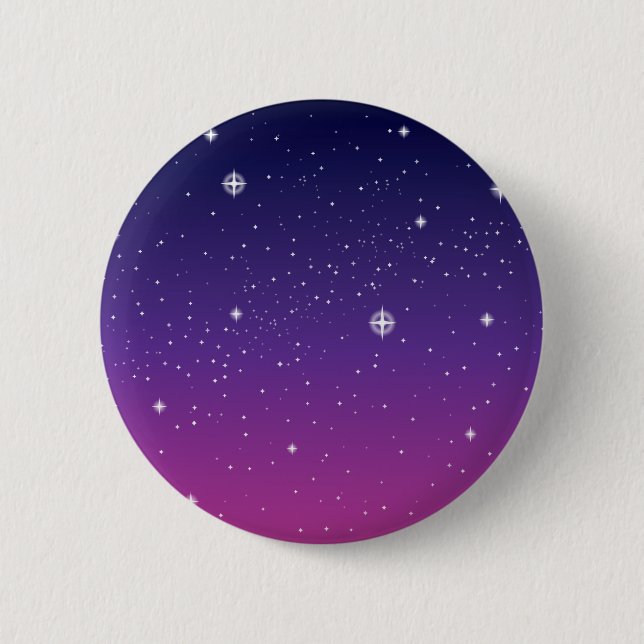 Chapa Redonda De 5 Cm Oscuro Purple Starry Night Sky (Anverso)