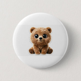 Chapa Redonda De 5 Cm Oso Adorable
