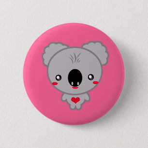 Chapa Redonda De 5 Cm Oso de koala de Kawaii