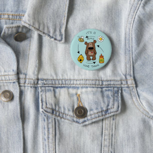 Chapa Redonda De 5 Cm Oso de Miel - El reciclador
