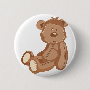 Chapa Redonda De 5 Cm Oso de peluche