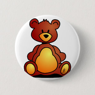 Chapa Redonda De 5 Cm Oso de peluche