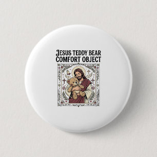 Chapa Redonda De 5 Cm Oso de peluche Jesús Objeto de consuelo Oso de pel