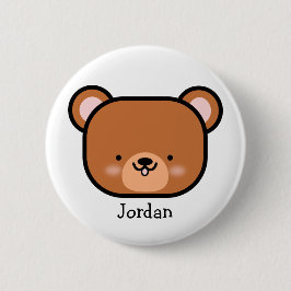 Chapa Redonda De 5 Cm Oso de peluche personalizado lindo 