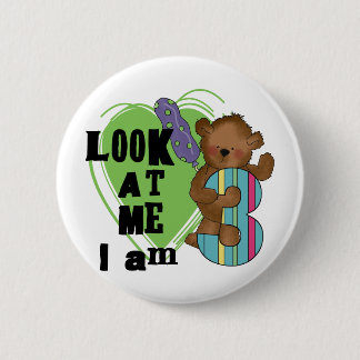 Chapa Redonda De 5 Cm Oso de peluche soy 3 camisetas y regalos del