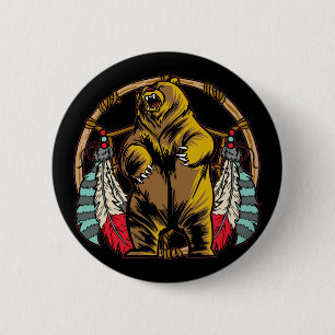 Chapa Redonda De 5 Cm Oso Dreamcatcher