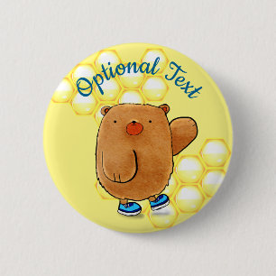 Chapa Redonda De 5 Cm Oso dulce de miel