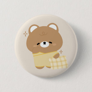 Chapa Redonda De 5 Cm Oso marrón
