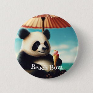 Chapa Redonda De 5 Cm Oso panda