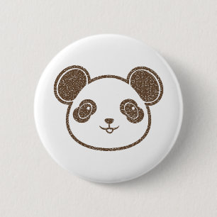 Chapa Redonda De 5 Cm Oso Panda angustiado