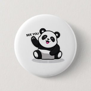 Chapa Redonda De 5 Cm oso panda pequeño y lindo