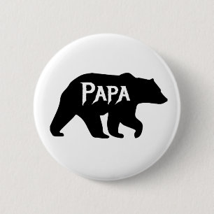 Chapa Redonda De 5 Cm Oso PAPA, papi, papá, día del padre