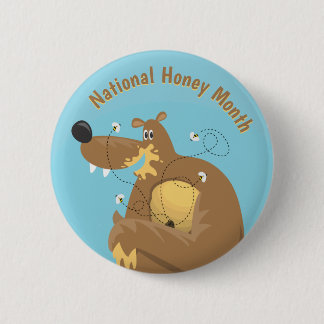 Chapa Redonda De 5 Cm Oso Personalizado del mes de la miel nacional