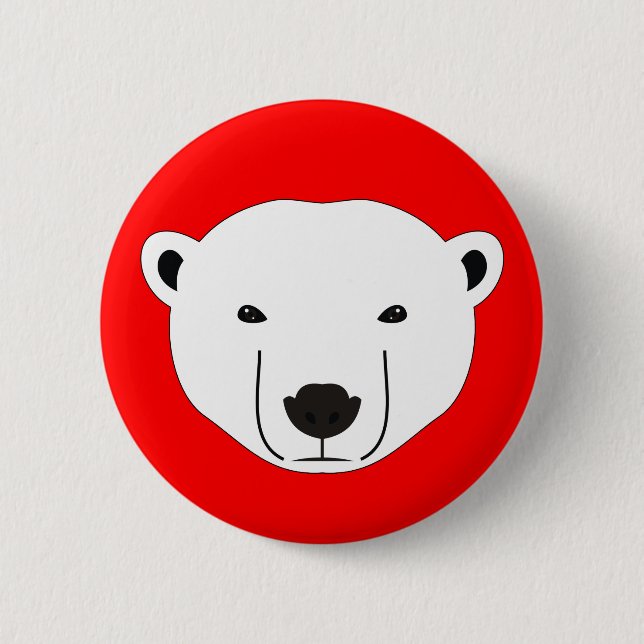 Chapa Redonda De 5 Cm Oso polar (Anverso)