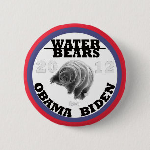Chapa Redonda De 5 Cm Osos del agua para Obama/Biden 2012