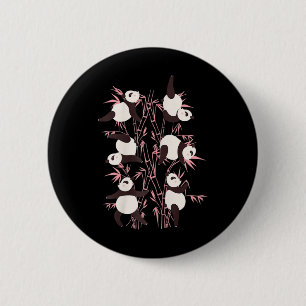 Chapa Redonda De 5 Cm Osos Panda de Yoga para Mujeres Regalo de Pandas E
