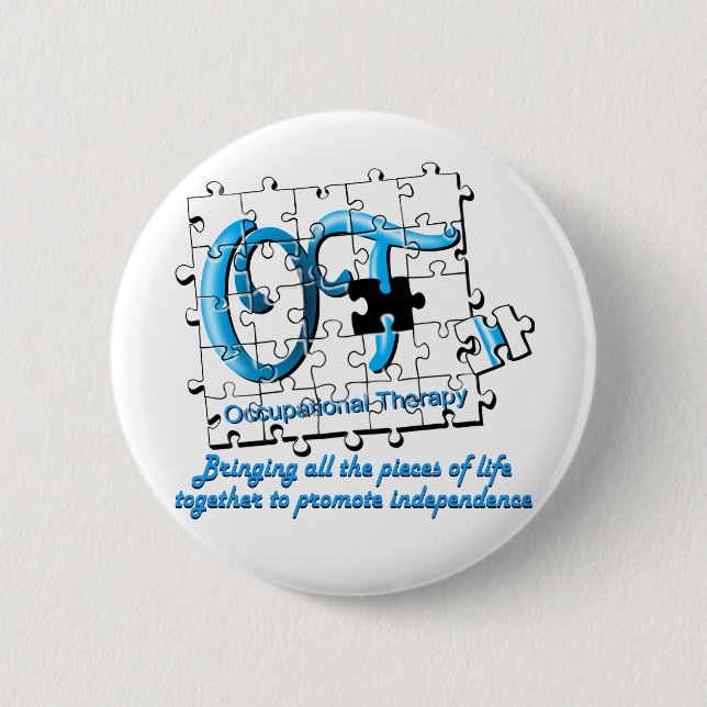 Chapa Redonda De 5 Cm ot puzzle aqua (Anverso)