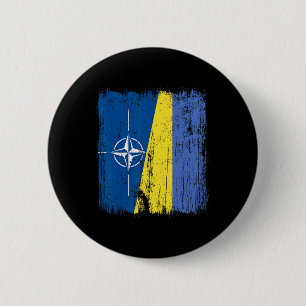 Chapa Redonda De 5 Cm Otan Ucrania Media Bandera Otan Patrimonio Ucrania