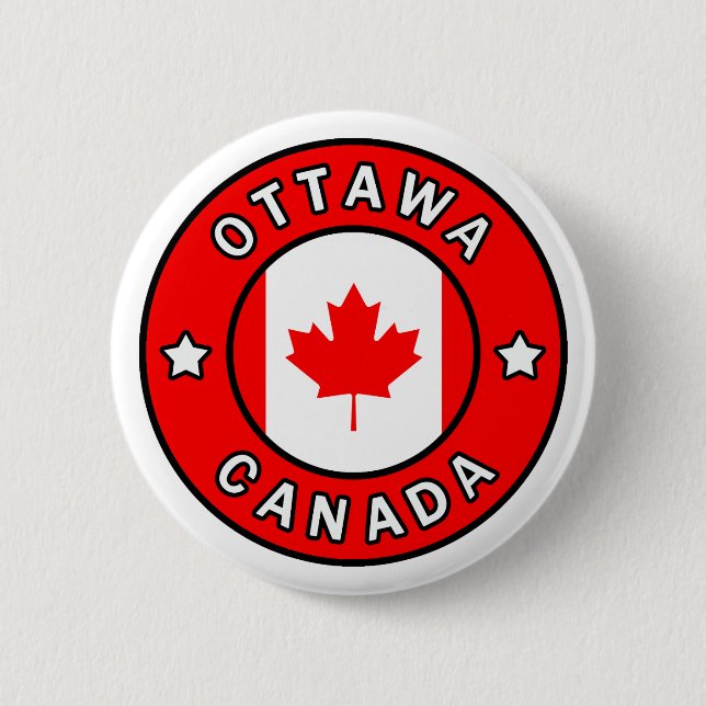 Chapa Redonda De 5 Cm Ottawa Canada (Anverso)