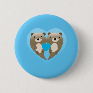 Chapa Redonda De 5 Cm Otter Love