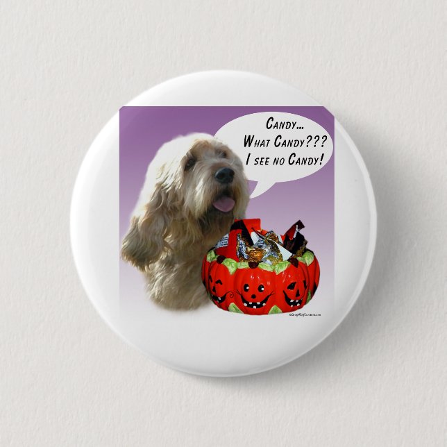 Chapa Redonda De 5 Cm Otterhound Halloween Candy (Anverso)