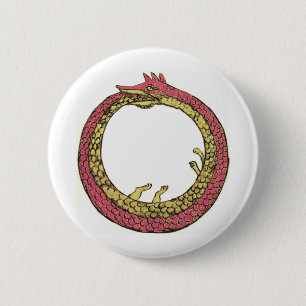 Chapa Redonda De 5 Cm Ouroboros