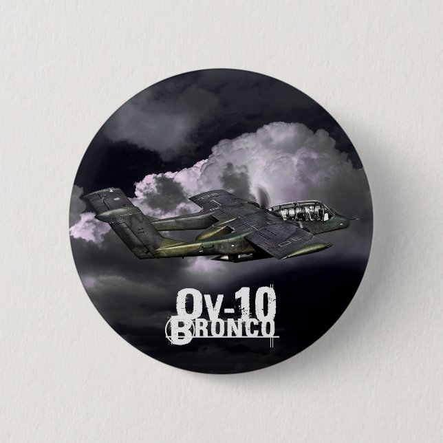 Chapa Redonda De 5 Cm OV-10 Bronco (Anverso)