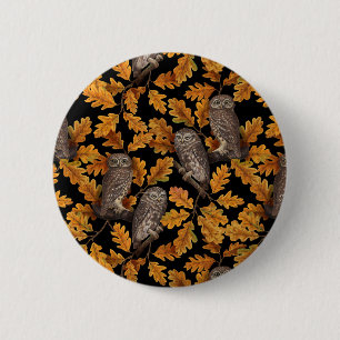 Chapa Redonda De 5 Cm Ovejas de otoño en negro
