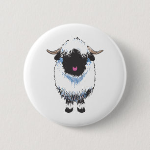 CHAPA REDONDA DE 5 CM OVEJAS DE VALAIS BLACKNOSE
