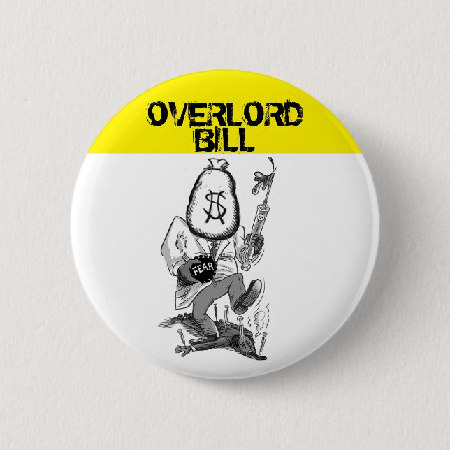Chapa Redonda De 5 Cm Overlord Bill Gates (Anverso)