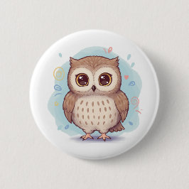 Chapa Redonda De 5 Cm Owls that bring happiness