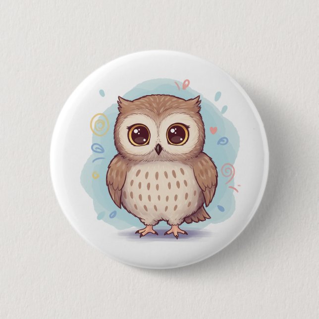 Chapa Redonda De 5 Cm Owls that bring happiness (Anverso)