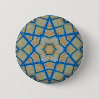Chapa Redonda De 5 Cm P25C Azul Amarillo Único Colorido Mandala Abstract