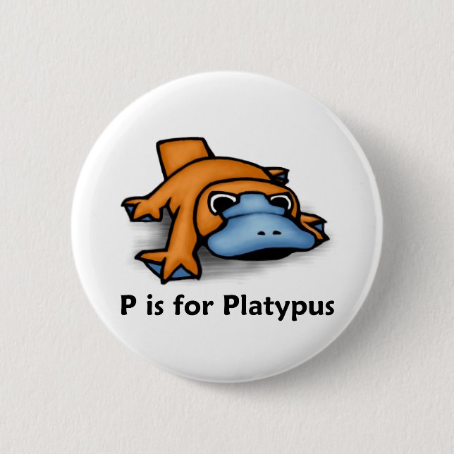 Chapa Redonda De 5 Cm P está para Platypus (Anverso)