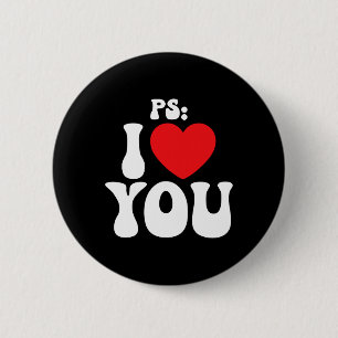 Chapa Redonda De 5 Cm P I Love You Day Purple Funny Valentine Mateo