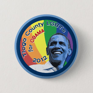 Chapa Redonda De 5 Cm PA LGBTs del condado de Tioga para Obama 2012