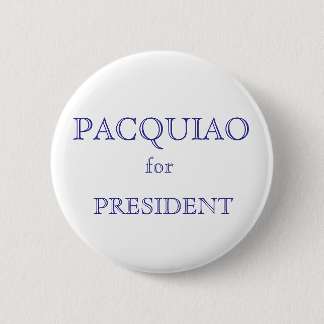 Chapa Redonda De 5 Cm PACQUIAO, para, PRESIDENTE (Anverso)