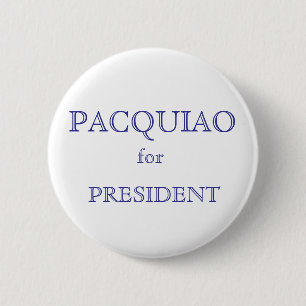 Chapa Redonda De 5 Cm PACQUIAO, para, PRESIDENTE