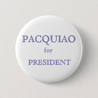 Chapa Redonda De 5 Cm PACQUIAO, para, PRESIDENTE