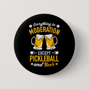 Chapa Redonda De 5 Cm Paddlell Tennis - Dminton Beer Mug Picklell Y Be