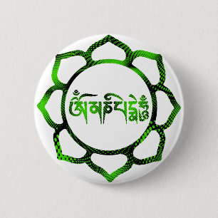 Chapa Redonda De 5 Cm padme hum-2 de OM mani