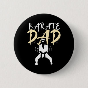 Chapa Redonda De 5 Cm Padre de Karate Padre Artes Marciales Cinturón Luc