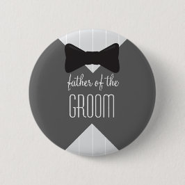 Chapa Redonda De 5 Cm Padre de las rayas y tetas de Groom