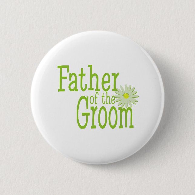 Chapa Redonda De 5 Cm Padre del Groom/ Daisy (Anverso)