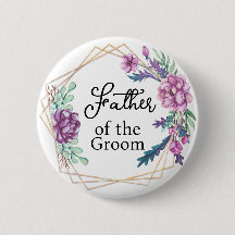 Padre del Novio Floral Púrpura Boda 