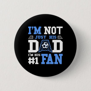 Chapa Redonda De 5 Cm Padre Futbolero Número 1 Fan - Papá Fútbol 