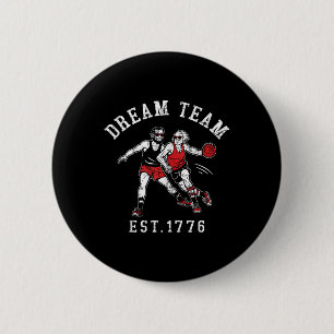 Chapa Redonda De 5 Cm Padres Fundadores Dream Team Basketball 1776 Tank 