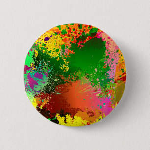 Chapa Redonda De 5 Cm Paint Splatter